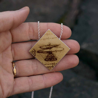 Leonardo da Vinci's Flying Machine Necklace