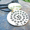 Pi to 35 Decimals Necklace - Brass