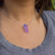 Titanium Quartz Necklace - Blue & Purple